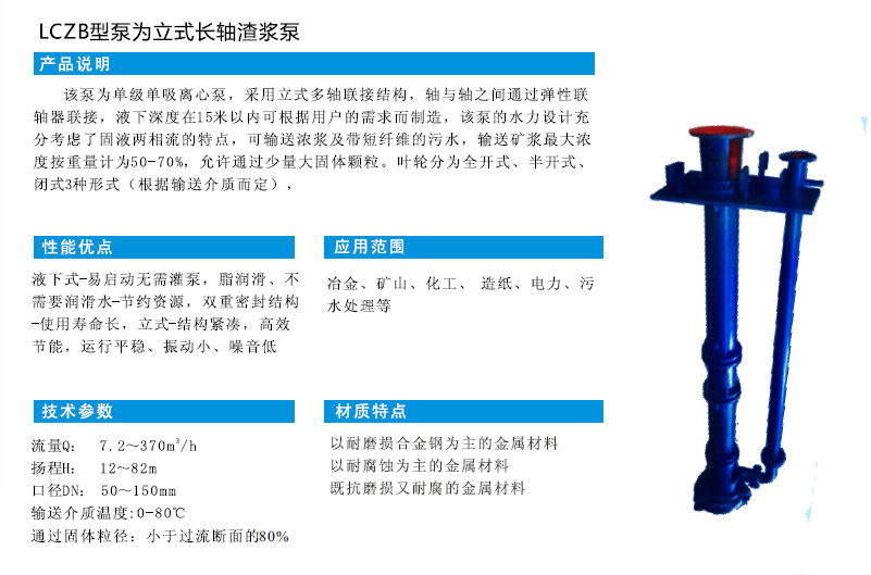 LCZB系列立式长轴渣浆泵
