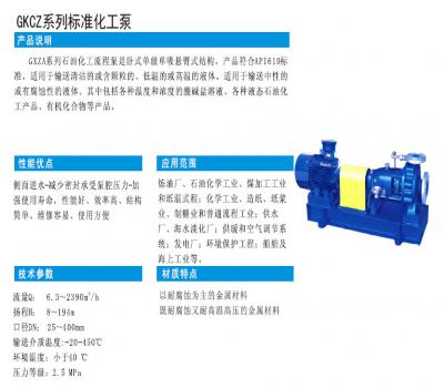GKCZ系列标准化工泵